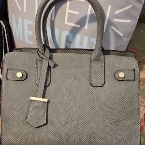 a new day Gray Textured Satchel